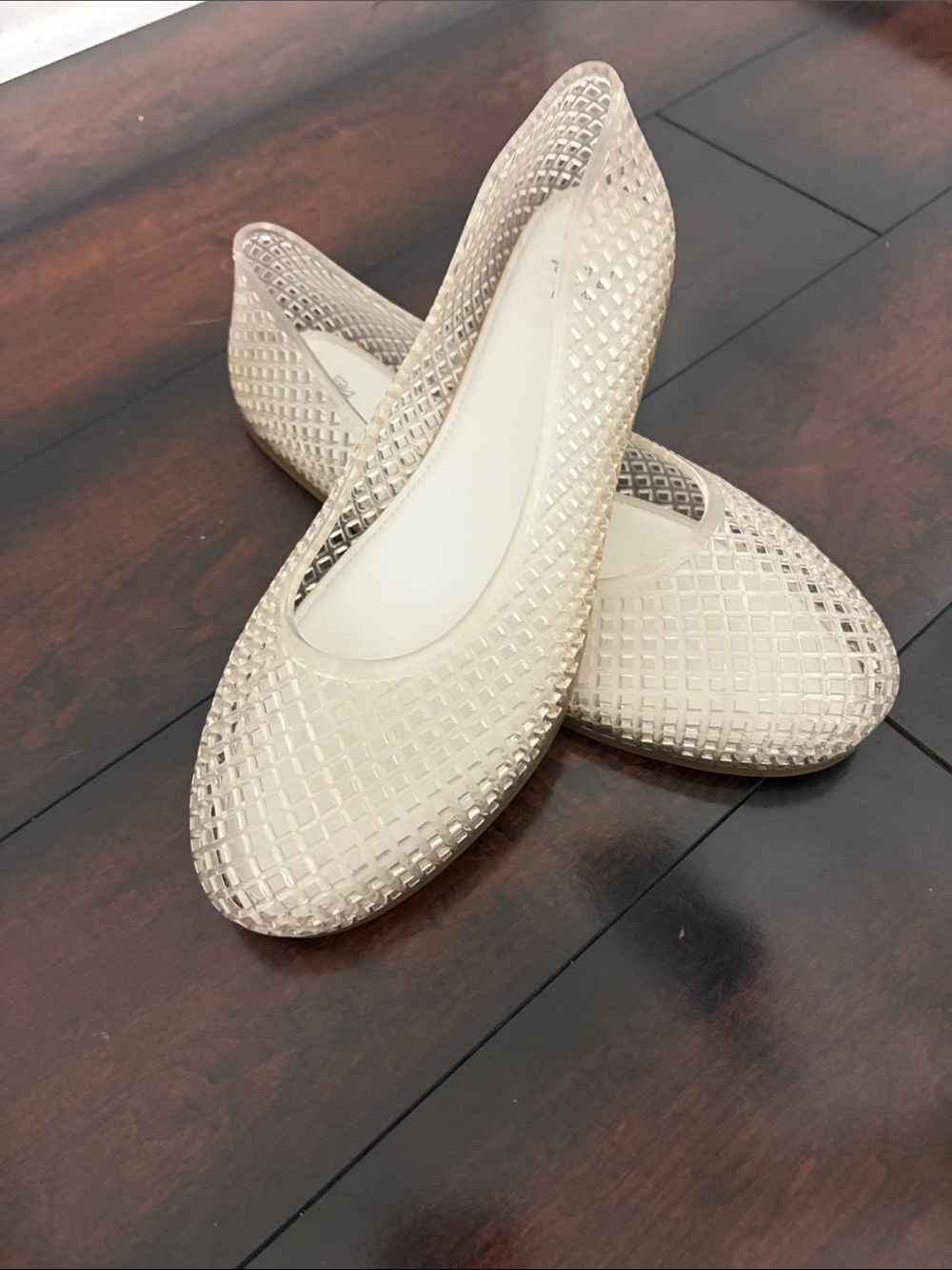 wild fable Clear Lattice Jelly Ballet Flats